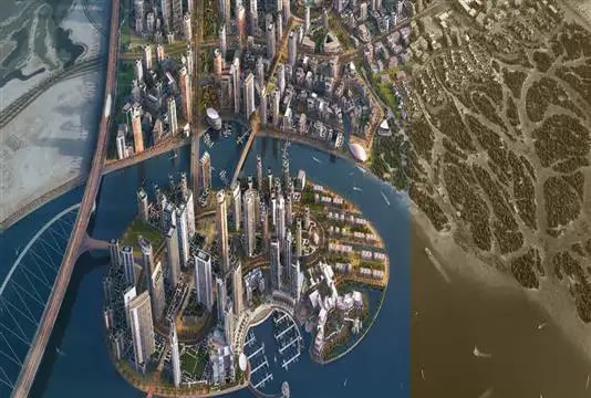 Impressie van Creek Harbour Views, woningen van Emaar Properties in Dubai Creek Harbour (The Lagoons), Dubai