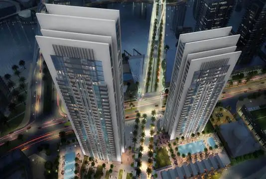 Impressie van Creek Rise Apartments, woningen van Emaar Properties in Dubai Creek Harbour (The Lagoons), Dubai