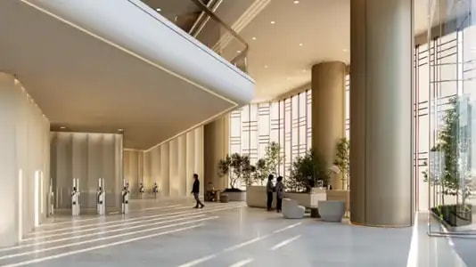 Impressie van The Rockefeller Tower, woningen van Continental Investments in Business Bay, Dubai