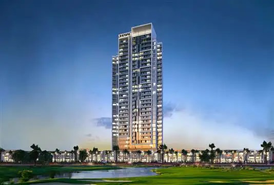 Impressie van Carson Tower, woningen van Damac Properties in Damac Hills, Dubai