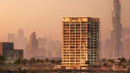 Impressie van Binghatti Pinnacle, appartementen van Binghatti Developers in Al Jaddaf, Dubai
