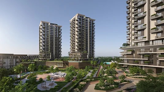 Impressie van Rise by Athlon 2 Cyan Tower, appartementen van Aldar Properties in Dubai Land, Dubai