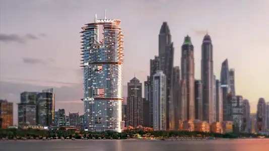 Impressie van Cavalli Towers Dubai Harbour, woningen van Damac Properties in Dubai Harbour, Dubai