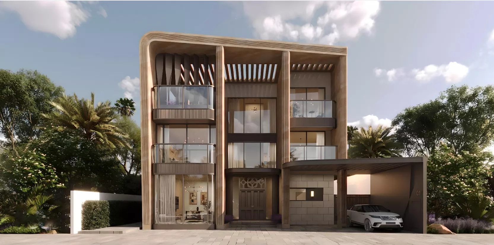 Impressie van Knightsbridge, woningen van LEOS International in Mohammed Bin Rashid City, Dubai
