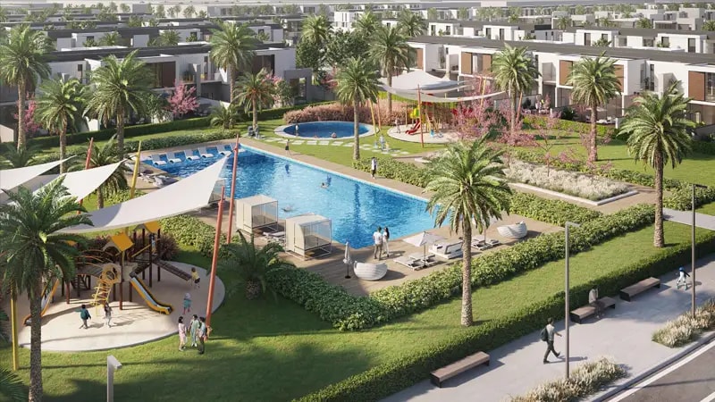 Impressie van Murooj Al Furjan Townhouses, townhouses van Nakheel in Al Furjan, Dubai