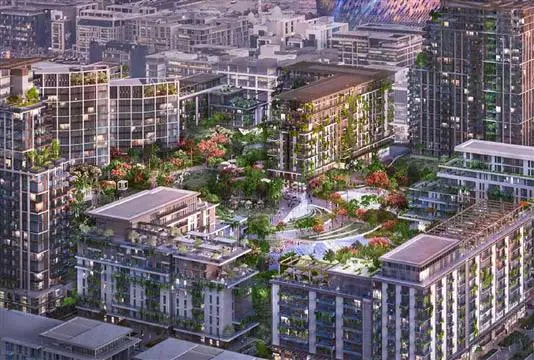 Impressie van Central Park Building 1, woningen van Meraas Holding in Jumeirah, Dubai