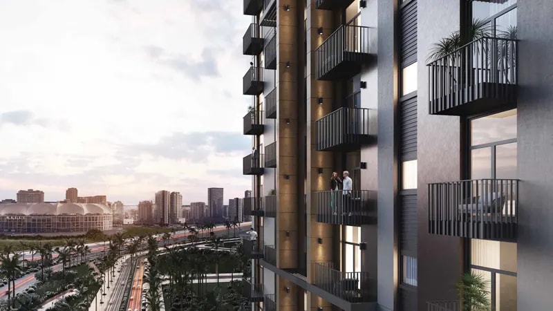 Impressie van Belgravia Heights, woningen van Ellington in Jumeirah Village Circle, Dubai