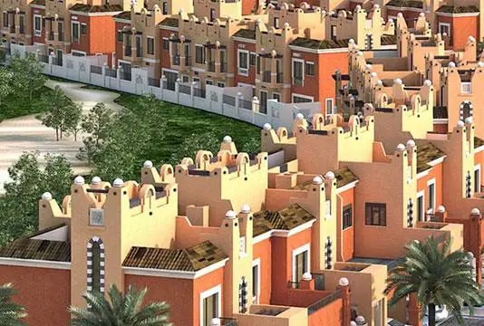 Impressie van Sun Point, woningen van Sol Properties in Dubai Production City (IMPZ), Dubai