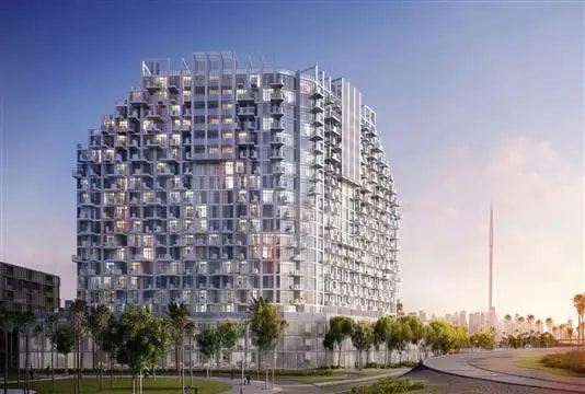 Impressie van Farhad Residence, woningen van Azizi Developments in Dubai Health Care City, Dubai