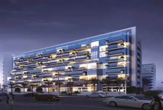 Impressie van Azizi Mirage, woningen van Azizi Developments in Dubai Studio City, Dubai