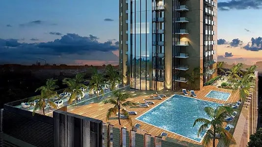 Impressie van The Square Tower, woningen van Tiger Group in Jumeirah Village Circle, Dubai