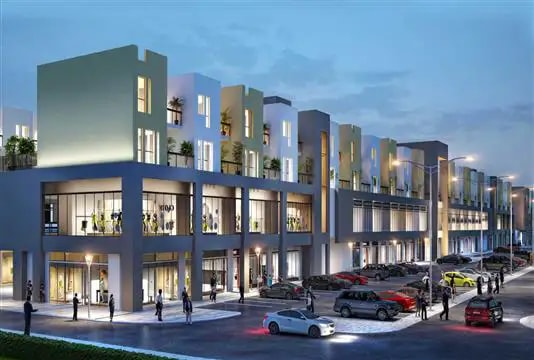 Impressie van Warsan Village Dubai, woningen van Nakheel in International City, Dubai