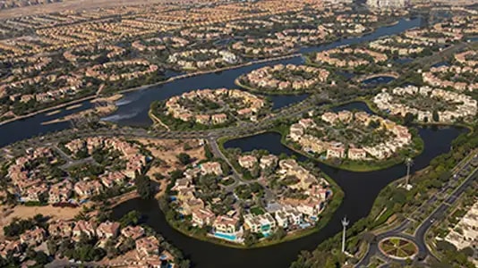 Impressie van Jumeirah Islands Townhouses, woningen van Nakheel in Jumeirah, Dubai