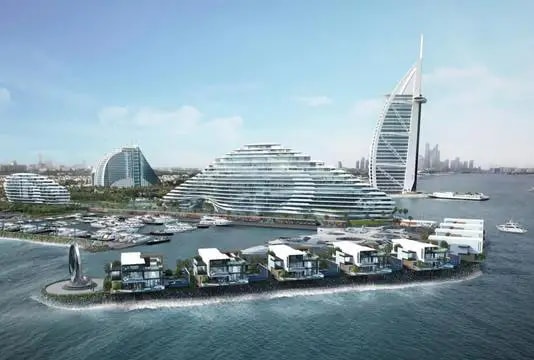 Impressie van Marsa Al Arab Villas, woningen van Dubai Holding in Jumeirah, Dubai
