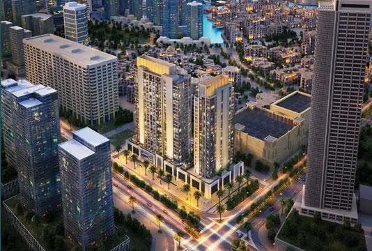 Impressie van Bellevue Towers, woningen van Dubai Properties in Downtown Dubai, Dubai