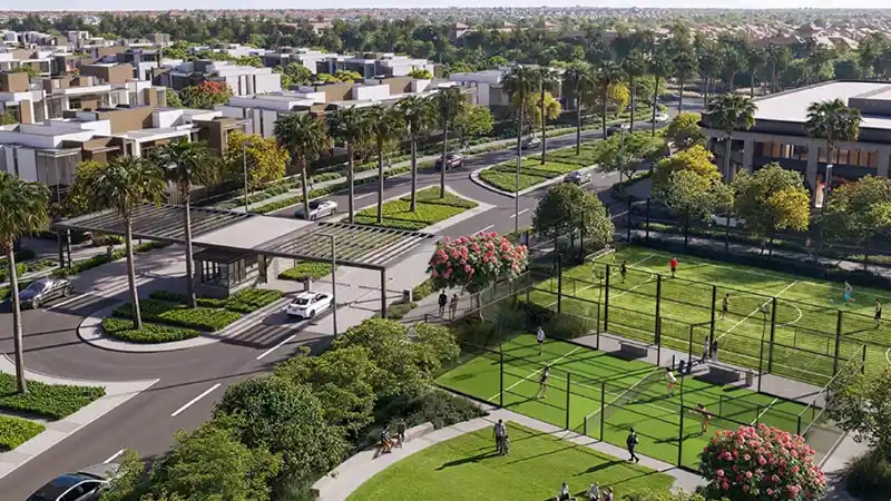 Impressie van La Tilia at Villanova Phase 2, woningen van Dubai Properties in Dubai Land, Dubai