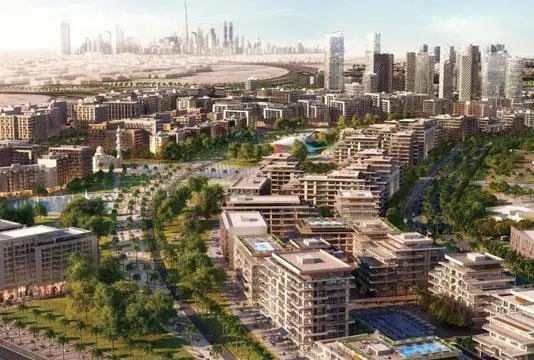 Impressie van Candace Acacia, appartementen van Azizi Developments in Al Furjan, Dubai