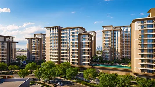 Impressie van Mahra at Expo Valley Views, appartementen van Expo Dubai Group in Expo City, Dubai