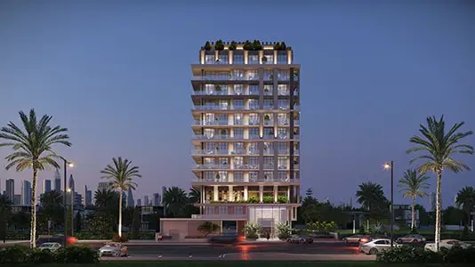 Impressie van Beverly Park at DLRC, appartementen van AA & HMB Real Estate Development in Dubai Land Residence Complex, Dubai