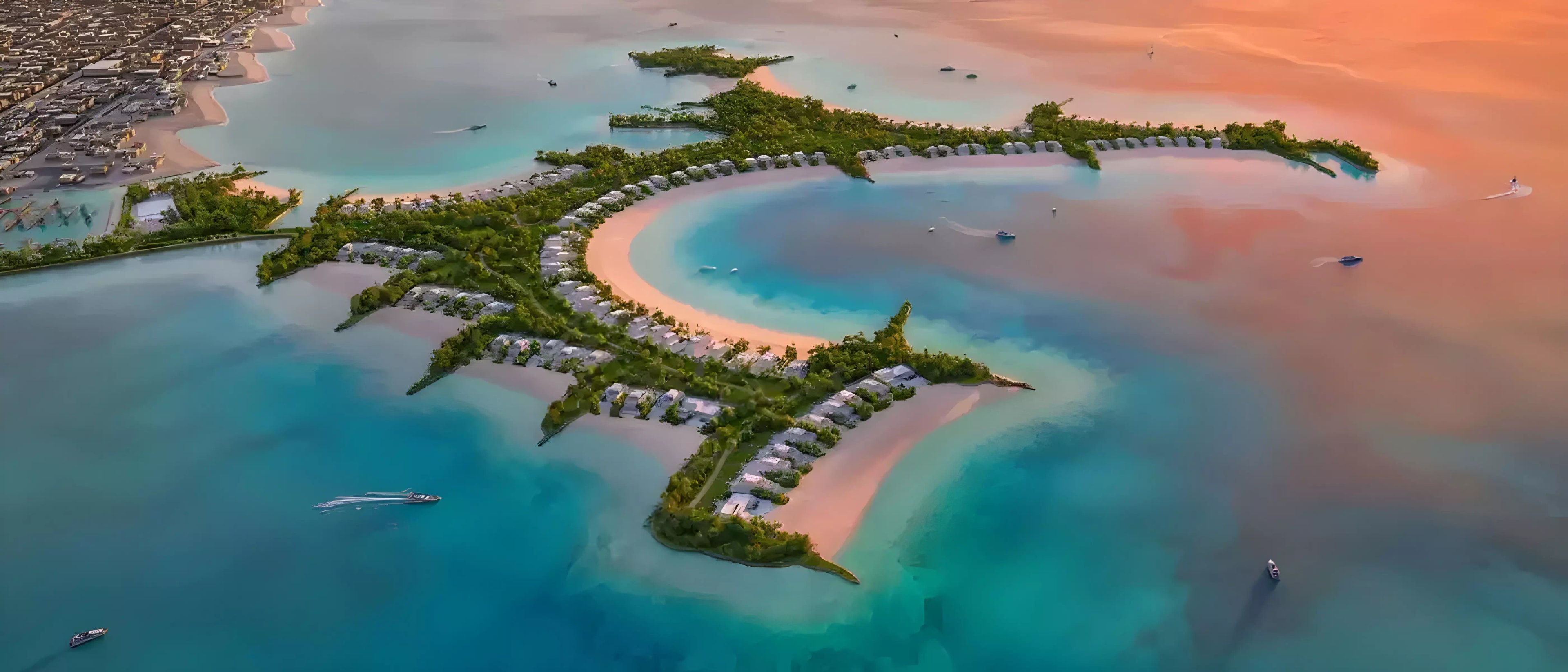 Impressie van Naia Island, woningen van Shamal Holding in Dubai