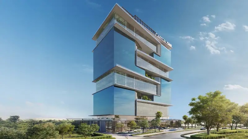 Impressie van Capital One at Motor City, woningen van Centurion in Motor City, Dubai