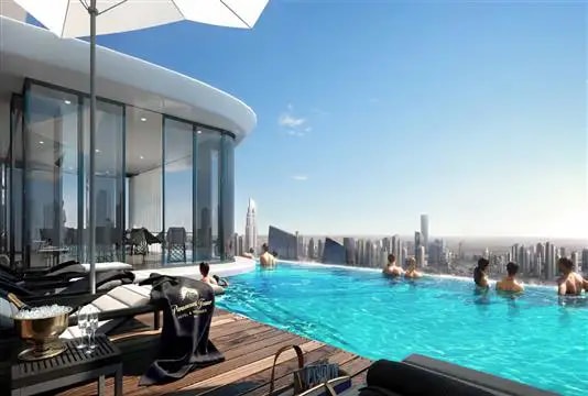 Impressie van Paramount Tower Hotel and Residences, woningen van Damac Properties in Sheikh Zayed Road, Dubai