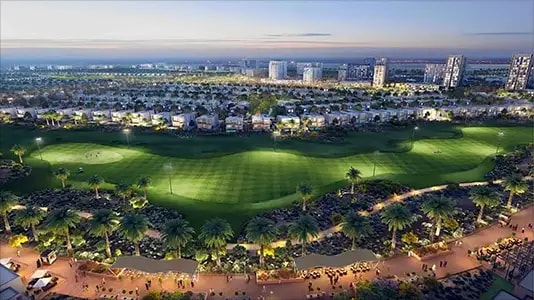 Impressie van Trinity at Damac Hills, woningen van Damac Properties in Damac Hills, Dubai