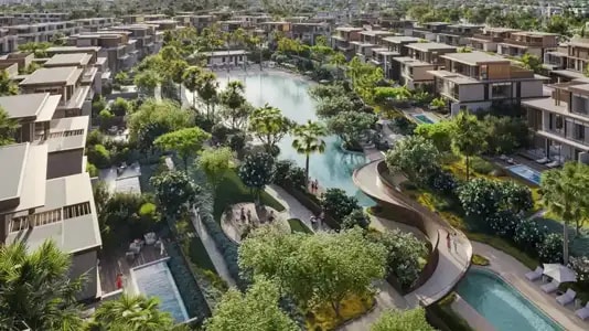 Impressie van Nad Al Sheba Gardens Phase 8 and 9, woningen van Meraas Holding in Nad Al Sheba, Dubai