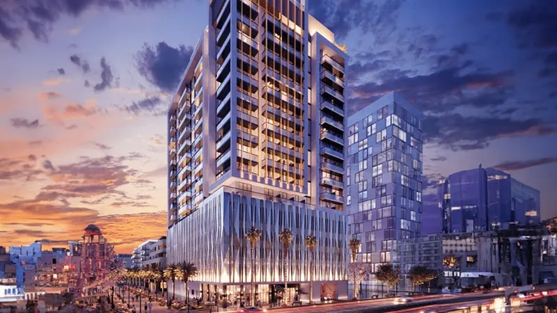 Impressie van Rise Residences at JVC, appartementen van S&S Development in Jumeirah Village Circle, Dubai