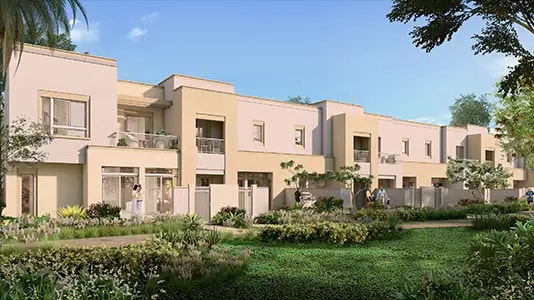 Impressie van Naseem Townhouses, woningen van Nshama in Town Square, Dubai