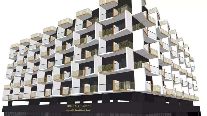 Impressie van Binghatti Jasmine, woningen van Binghatti Developers in Jumeirah Village Circle, Dubai