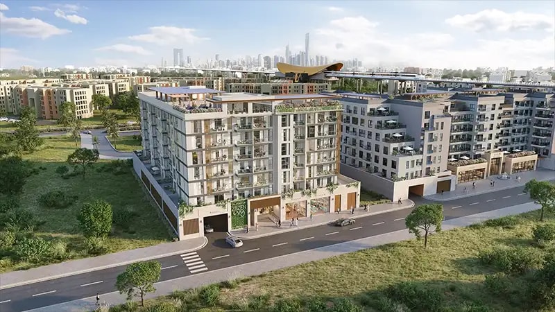 Impressie van Zazen Ivy at Al Furjan, appartementen van ZāZEN Property Development in Al Furjan, Dubai