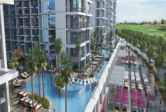 Impressie van Navitas Hotel Residences, woningen van Damac Properties in Damac Hills 2, Dubai