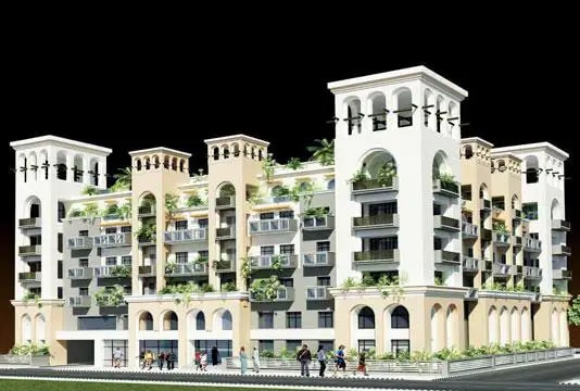 Impressie van Plazzo Heights, woningen van Plazzo in Jumeirah Village Circle, Dubai