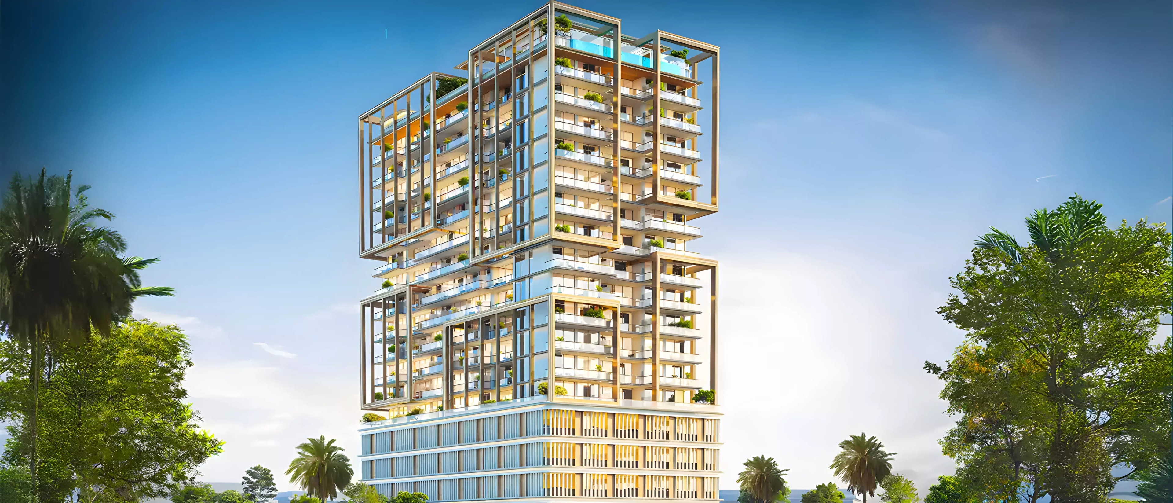 Impressie van Celesto Tower 3, appartementen van Tarrad Development in Dubai Land Residence Complex, Dubai