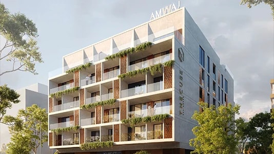 Impressie van The Cube Quarter Residences, appartementen van Amwaj Development in Mohammed Bin Rashid City, Dubai
