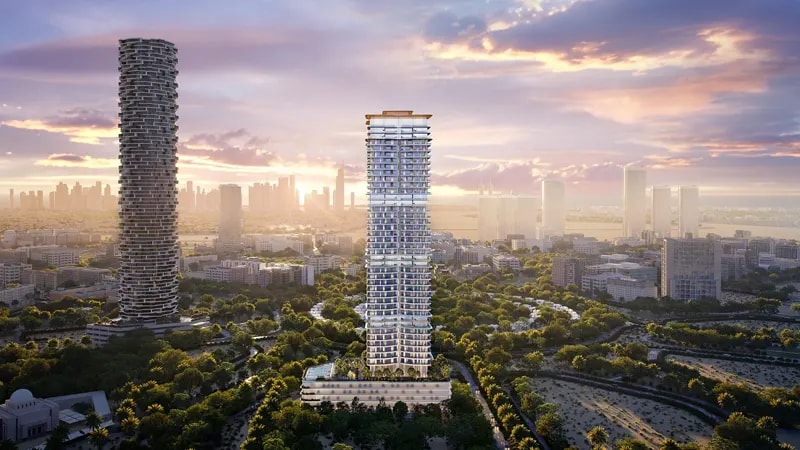 Impressie van Midora Residences at JVC, woningen van QUBE Development in Jumeirah Village Circle, Dubai