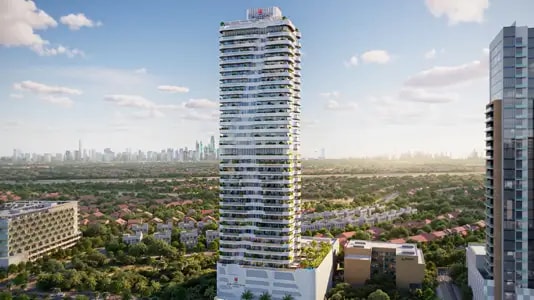 Impressie van Azha Millennium Residences at JVT, woningen van Emirates properties in Jumeirah Village Triangle, Dubai