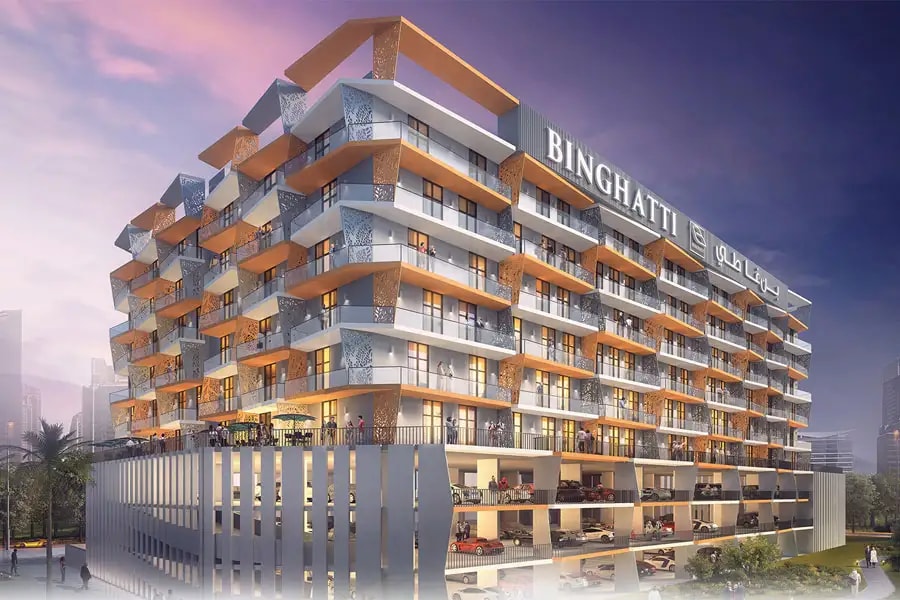 Impressie van Binghatti Gate, appartementen van Binghatti Developers in Jumeirah Village Circle, Dubai