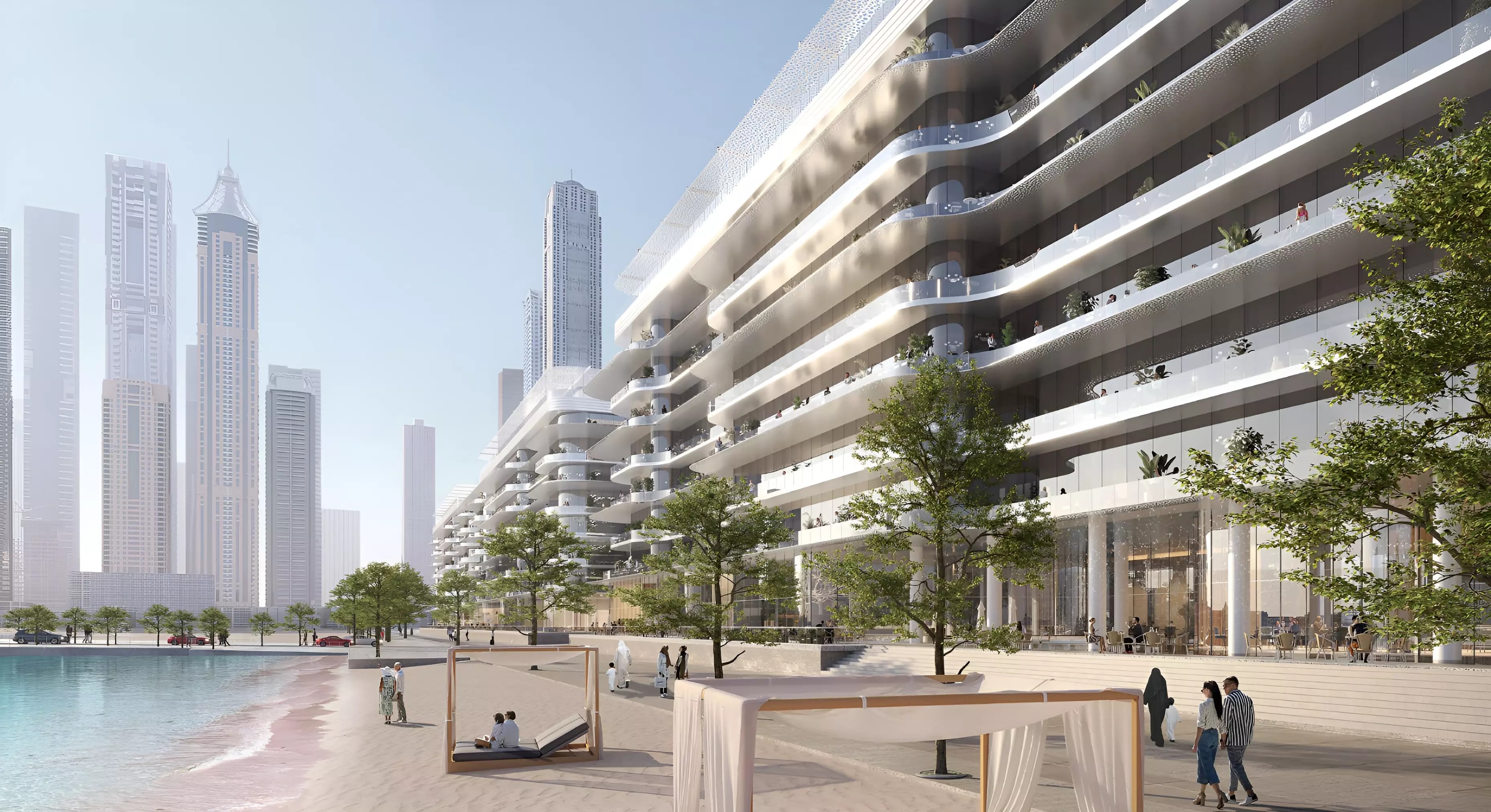 Impressie van Dubai Harbour Residences Area 3, woningen van H&H Development in Dubai Harbour, Dubai