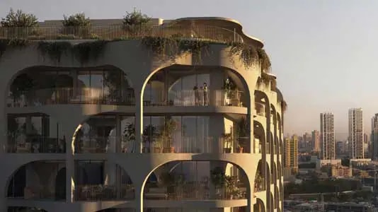 Impressie van The Weave at JVC, appartementen van Al Ghurair Development in Jumeirah Village Circle, Dubai