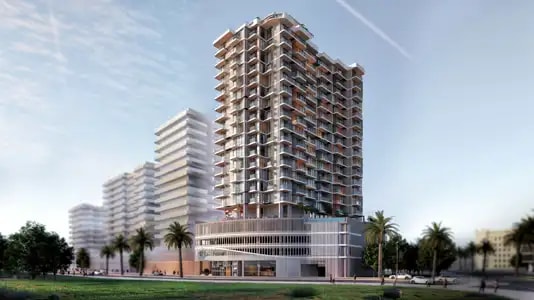 Impressie van Tetr1s Tower at JVC, appartementen van Object 1 in Jumeirah Village Circle, Dubai