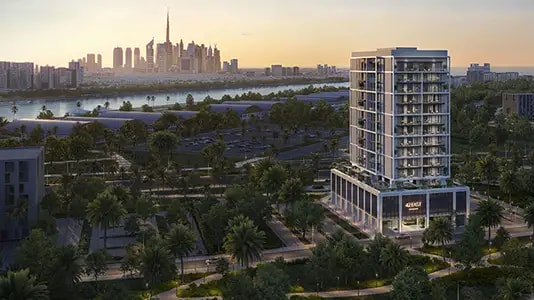 Impressie van 42 East Residences, appartementen van Panchshil Realty in Dubai Islands, Dubai