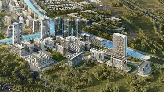 Impressie van Azizi Riviera 62, woningen van Azizi Developments in Mohammed Bin Rashid City, Dubai