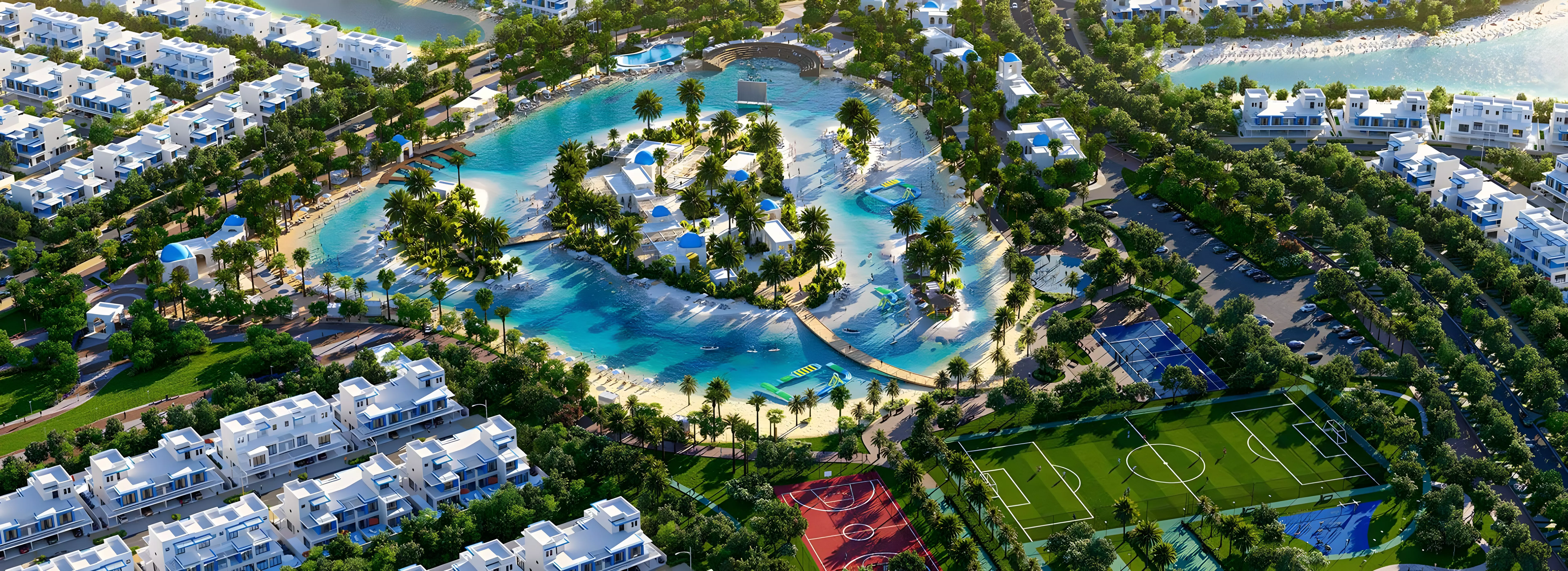 Impressie van Cetara, appartementen van Damac Properties in Damac Lagoons, Dubai