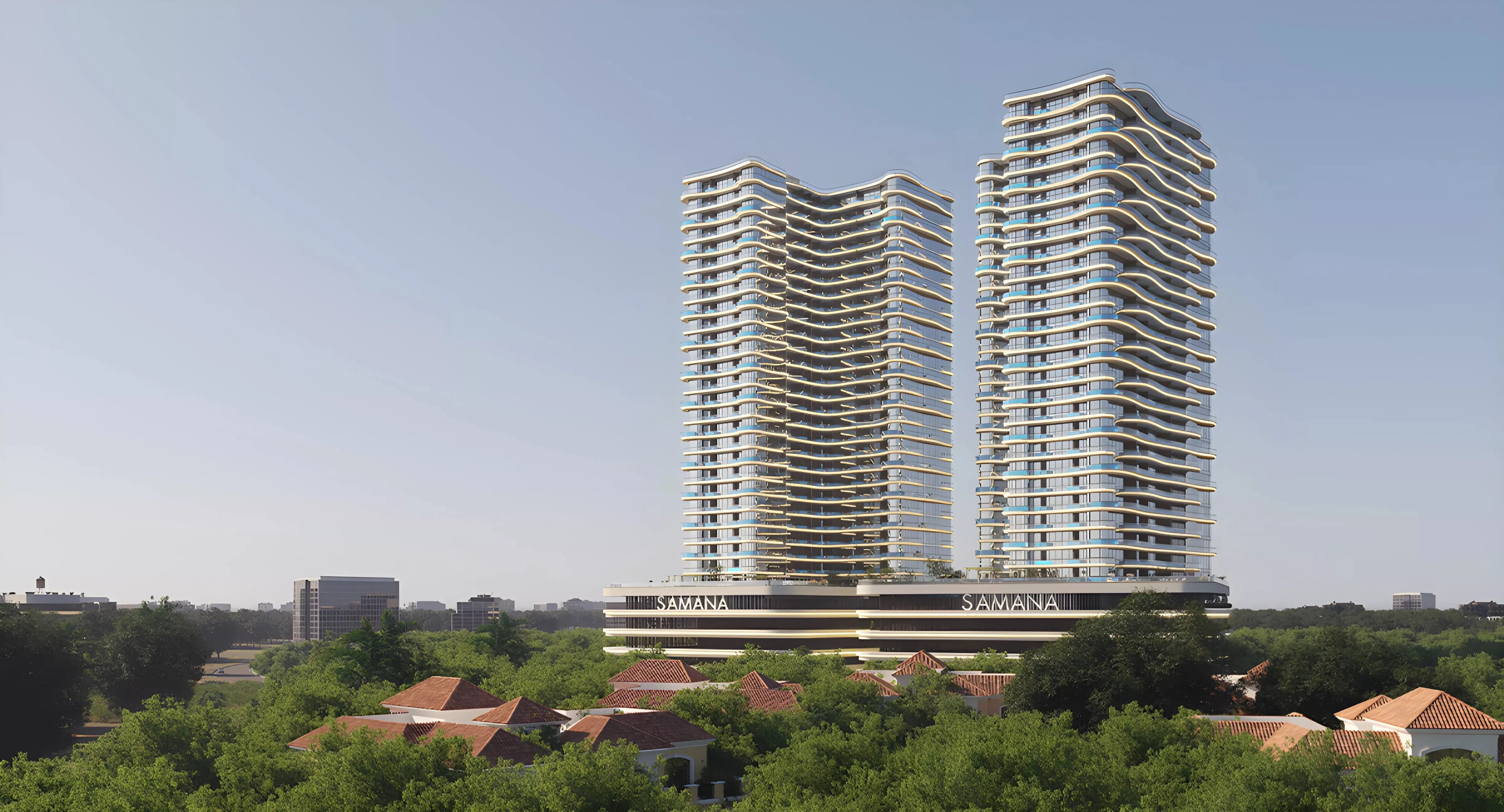 Impressie van Samana Barari Twin Towers, appartementen van Samana Developers in Majan, Dubai