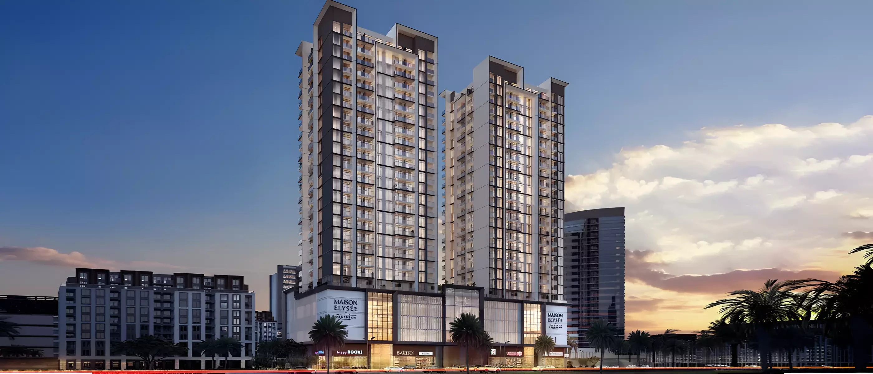 Impressie van Maison Elysee 2, appartementen van Pantheon Development in Jumeirah Village Circle, Dubai