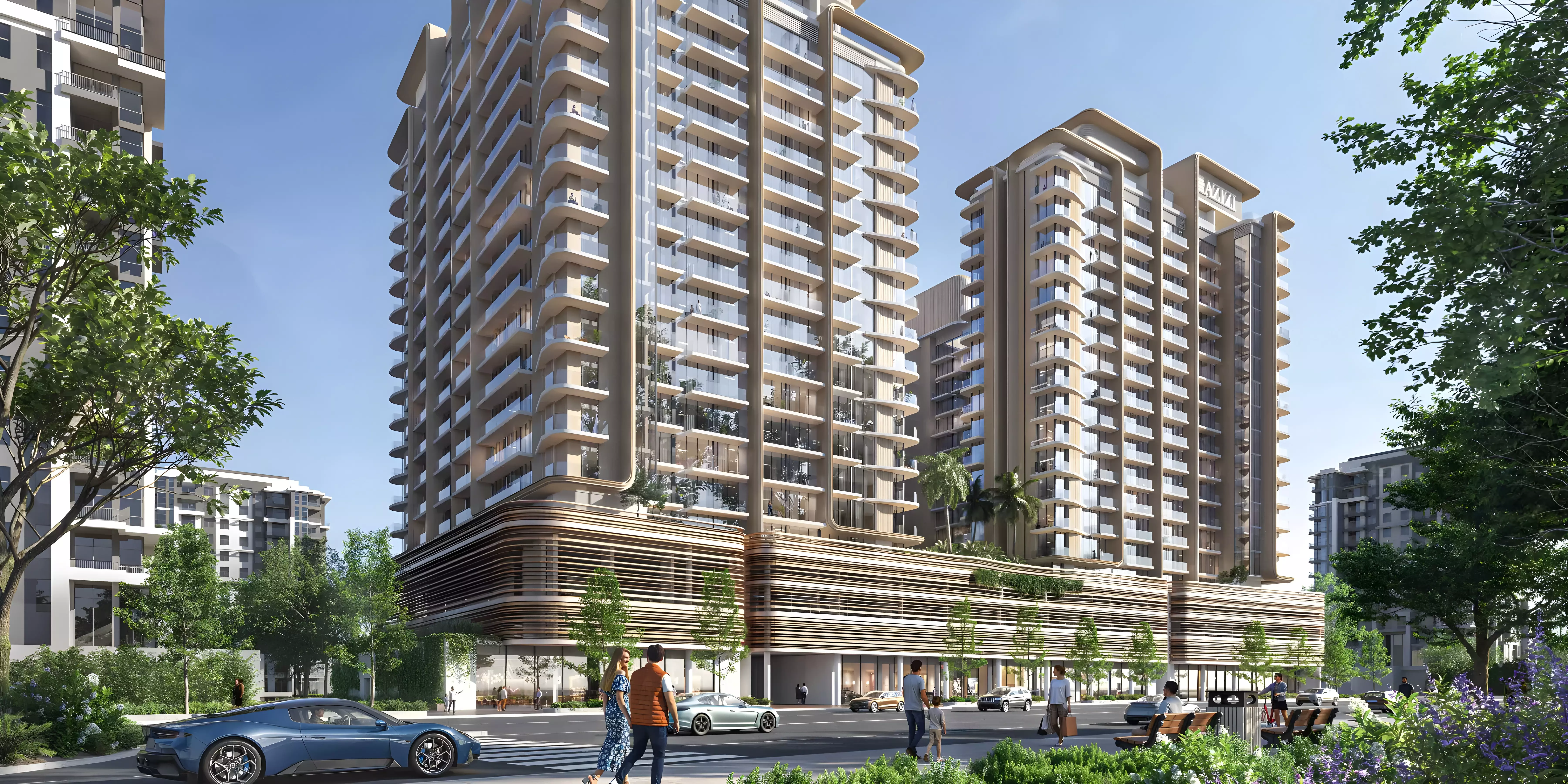 Impressie van Azizi Jaddaf Beach Oasis, appartementen van Azizi Developments in Al Jaddaf, Dubai