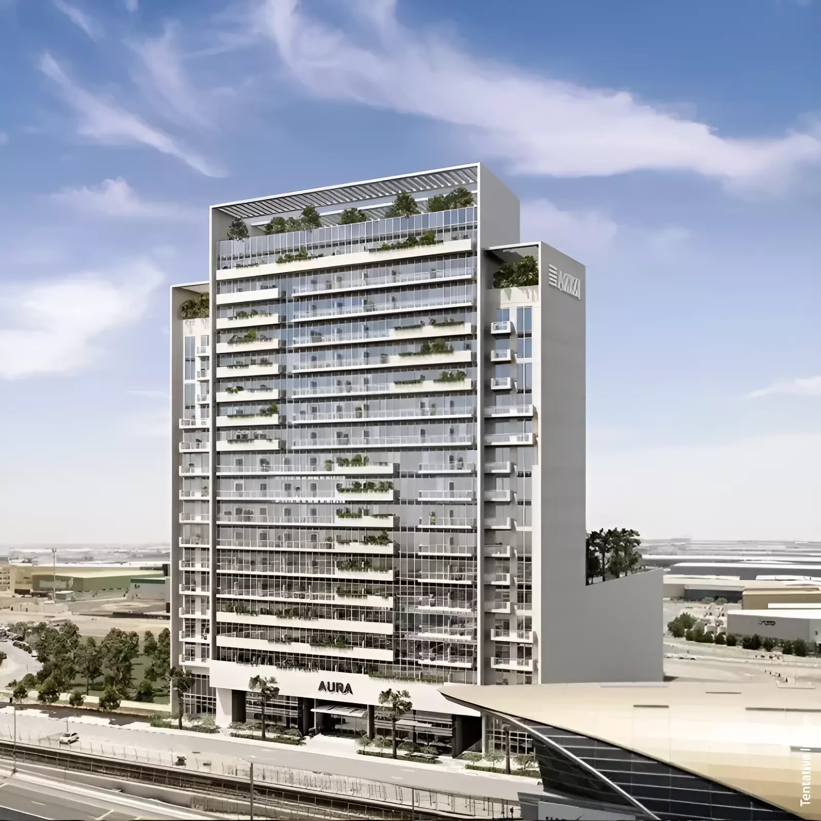 Impressie van Azizi Aura, woningen van Azizi Developments in Downtown Dubai, Dubai