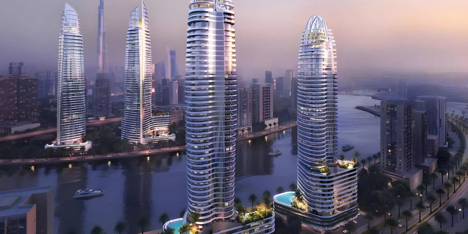 Impressie van Canal Crown 2, appartementen van Damac Properties in Business Bay, Dubai